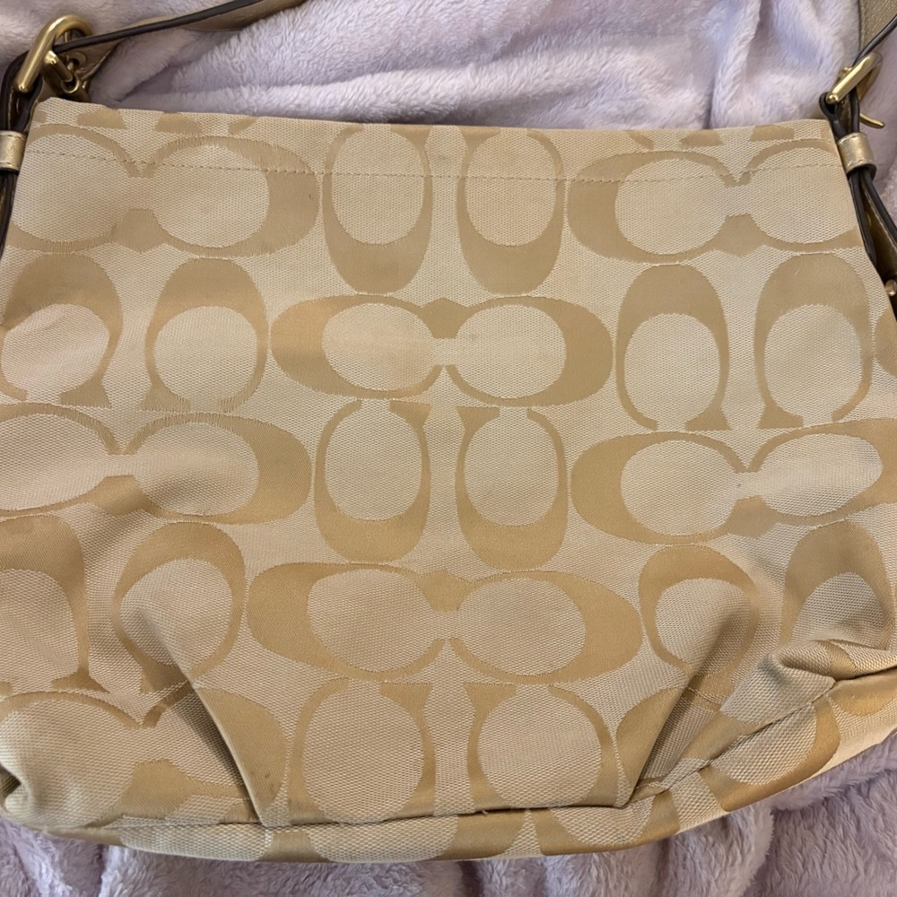 Coach Tan Signature Shoulder Bag